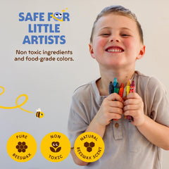 Honeysticks Jumbo Crayons wrapped for clean hands during art time