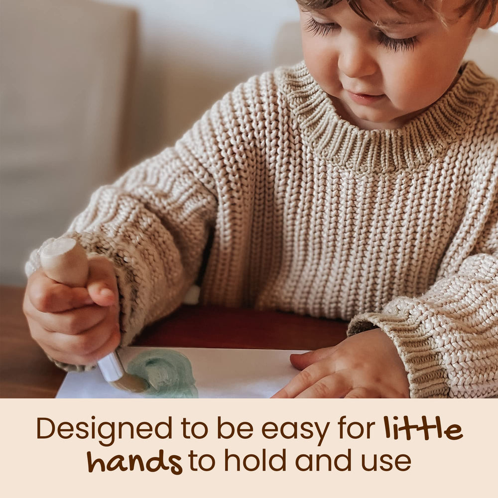 Honeysticks My First Paint Brush Set: chubby wood handles support early creativity.