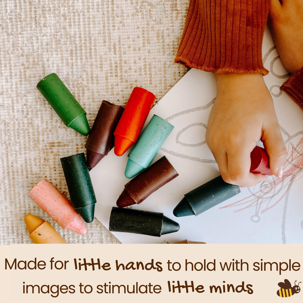 Honeysticks safe, non-toxic beeswax crayons with natural pigments for kids.