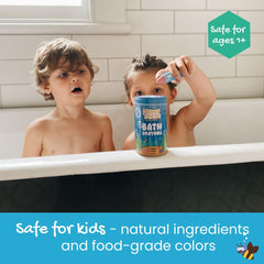 Kids playing with Honeysticks bath crayons in tub show safe, mess-free fun.