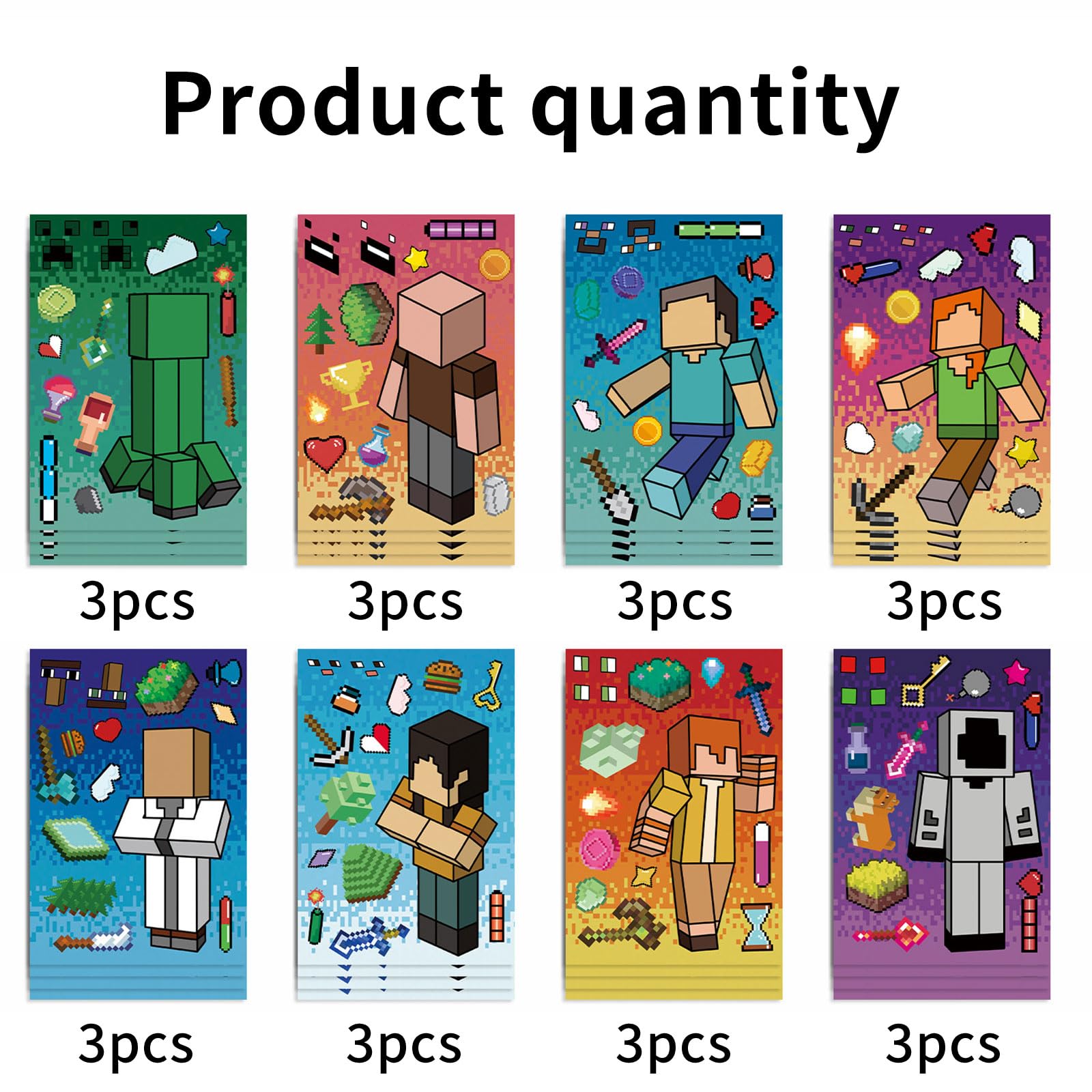 HonFHena colorful sticker closeup shows faces and accessories for DIY use.