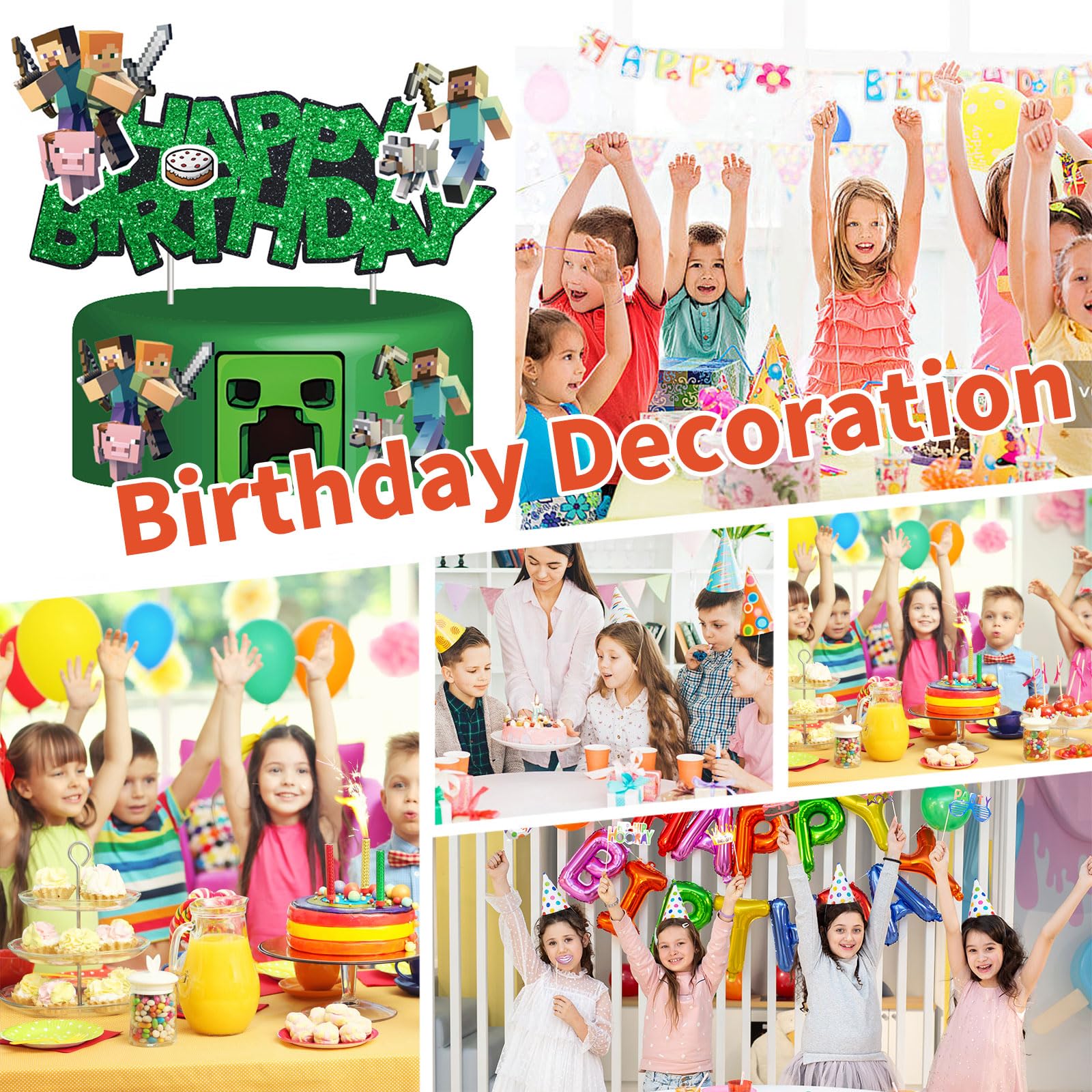 HonFHena versatile game-theme decor for boys and girls parties.