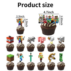 HonFHena game-themed dessert decor set for a fun gaming party atmosphere.