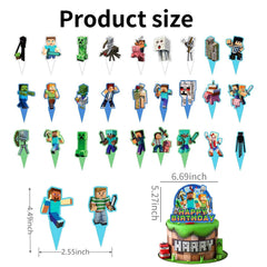 HonFHena pixel gamer cupcake topper 02 brightens small treats