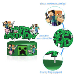 HonFHena video game themed cake topper enhances presentation for game nights.