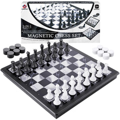 HONGTUO 2-in-1 chess-checkers foldable board for versatile play on the go.