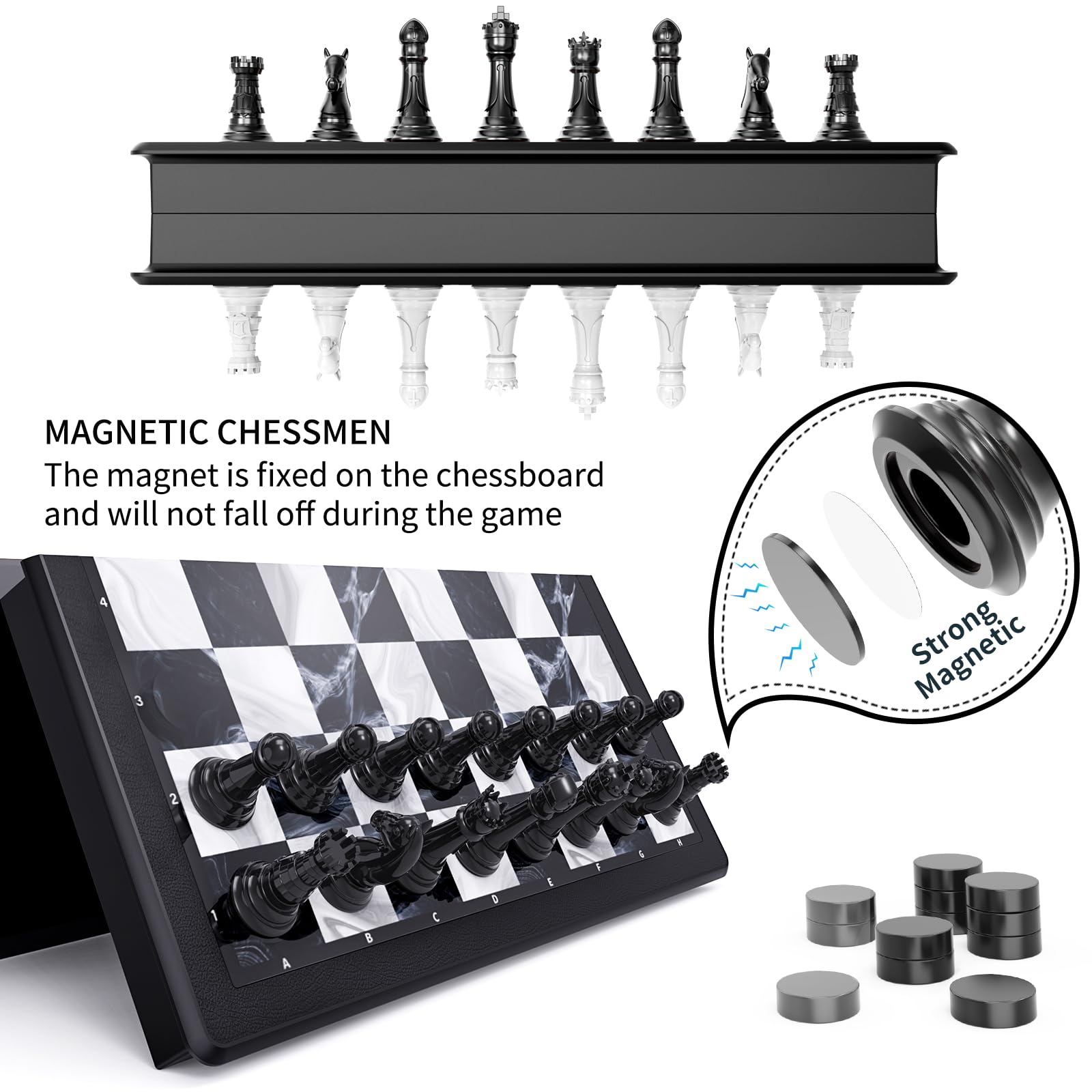 HONGTUO light magnetic pieces keep pieces in place during play.