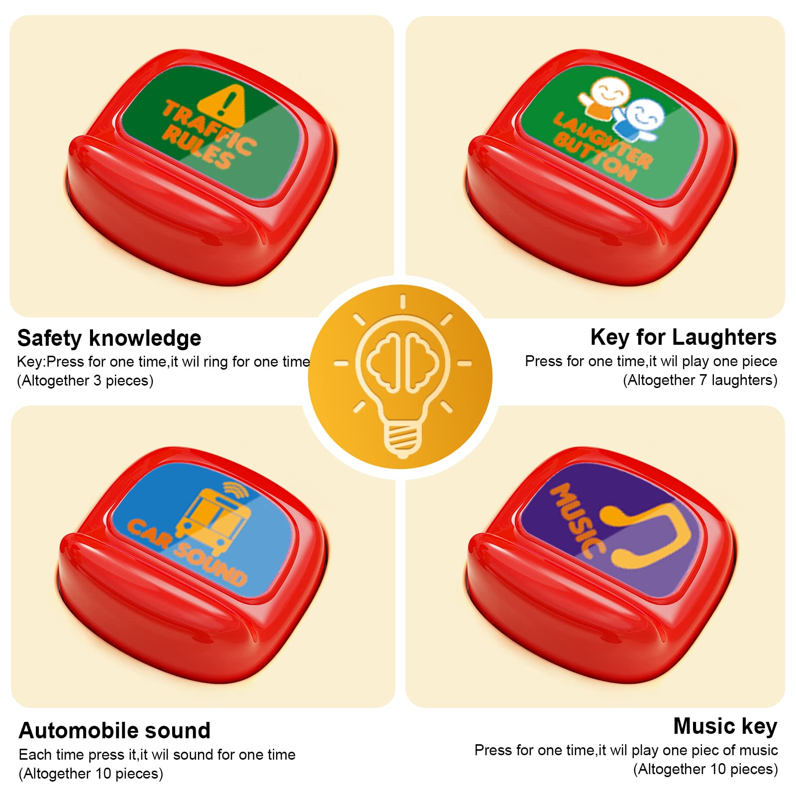 HONGTUO school bus toy emulated engine honk for immersive role play