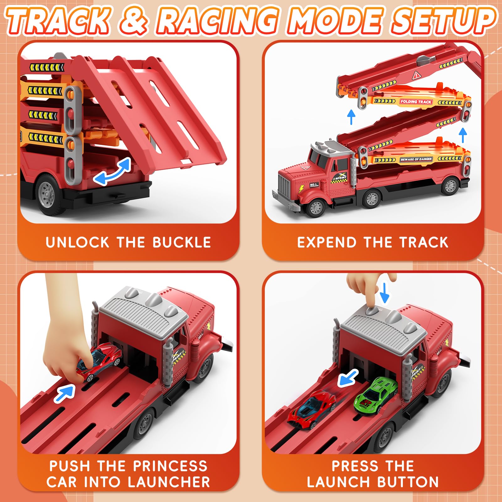 HONGTUO toy truck with LED lights for exciting play
