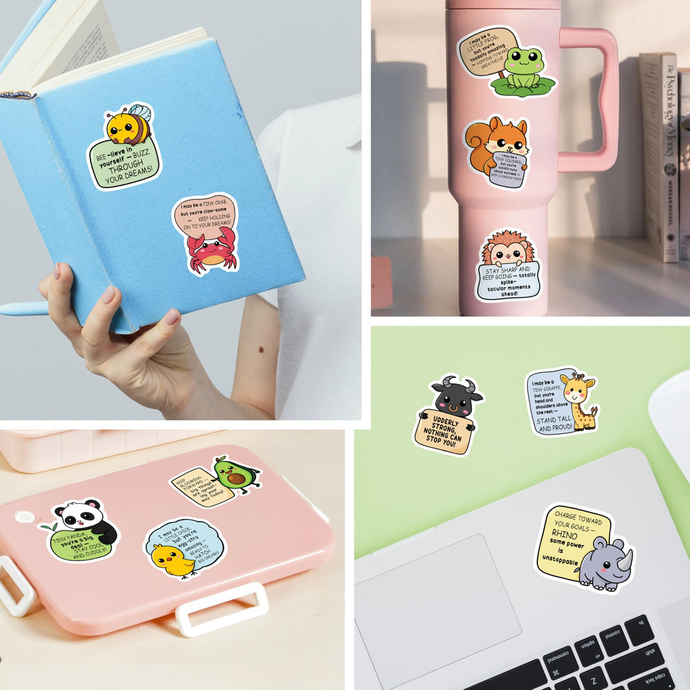 HONHO stickers on notebooks add shimmer and daily affirmations for focus and creativity