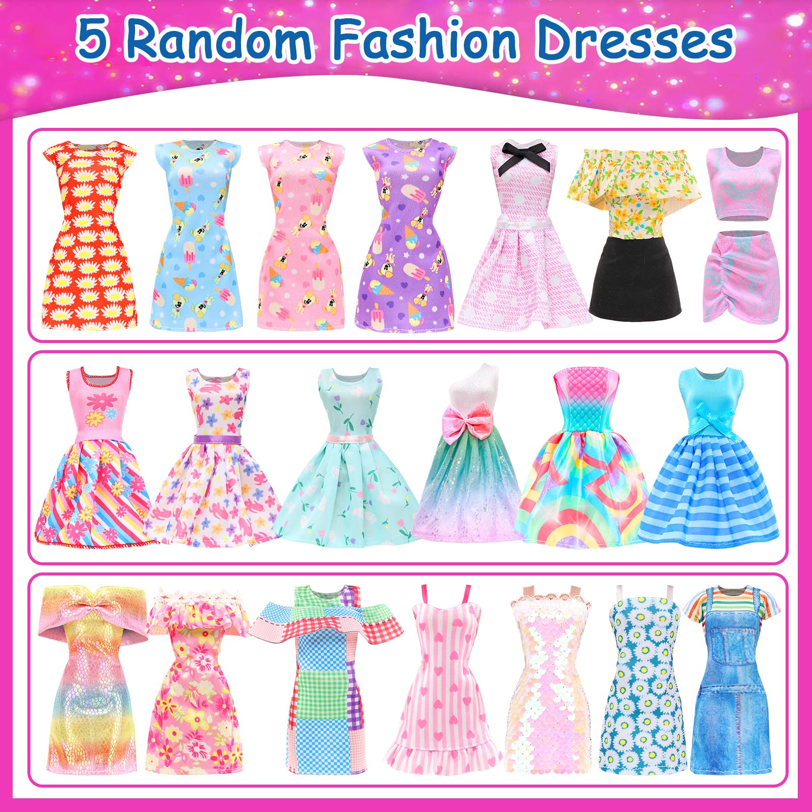 Honlaella 11.5-inch chill outfits with tops and pants for daily play