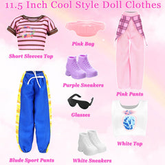 HONLAELLA colorful oversize dress adds playful style for dolls.