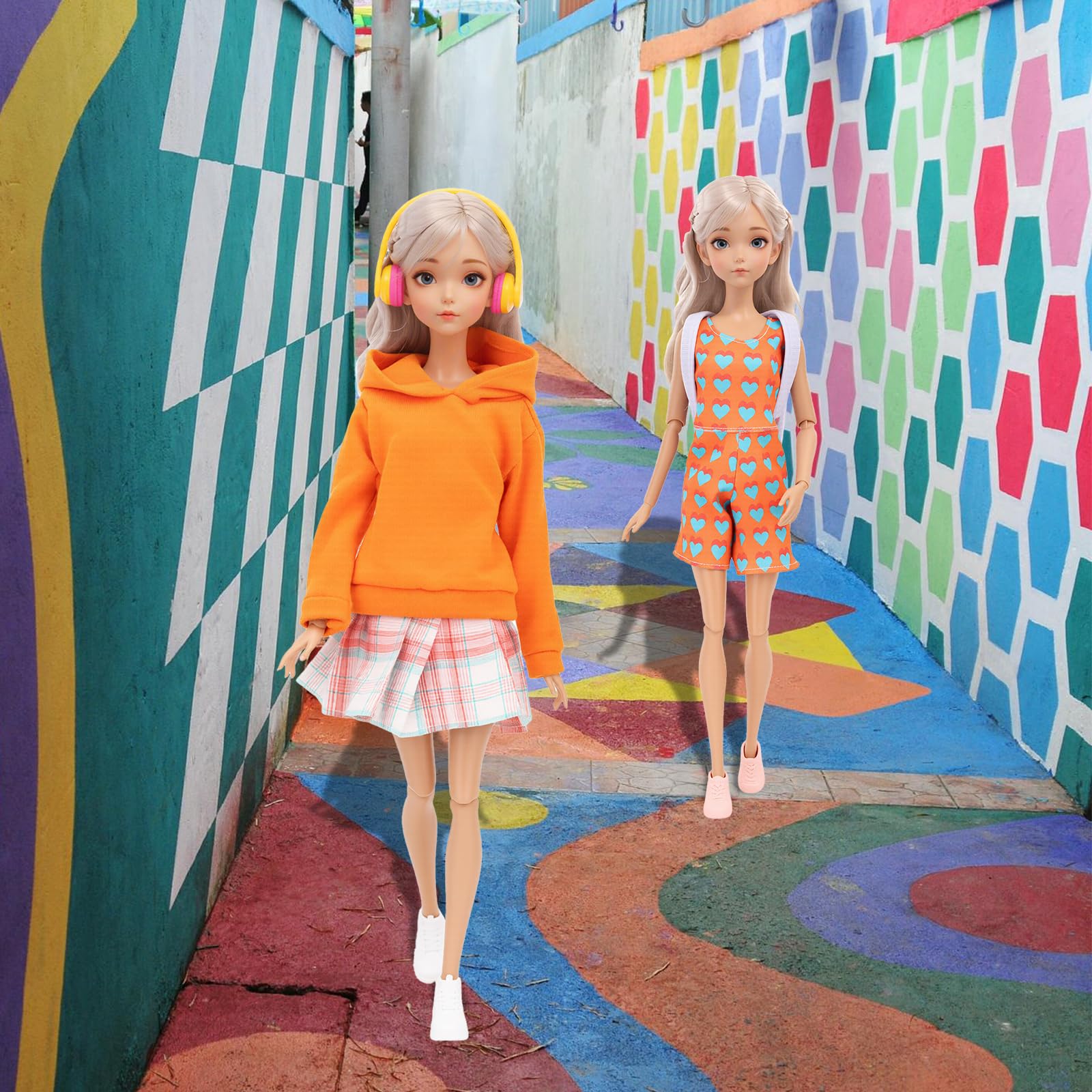 Honlaella doll shoes set, six pairs for varied outfits