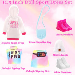 HONLAELLA dyeing top and skirt set for mix and match outfits.