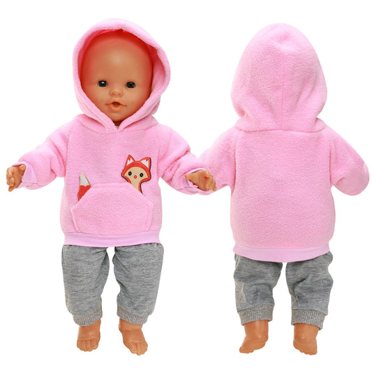 HONLAELLA grey sweatpants paired with hoodie for comfortable daily doll outfits