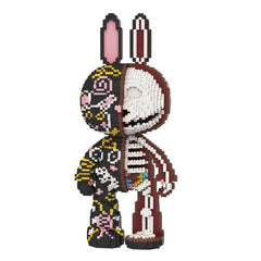 Honlanch Animal Graffiti Skeleton Rabbit blocks kit with 8000 pieces for immersive building and display