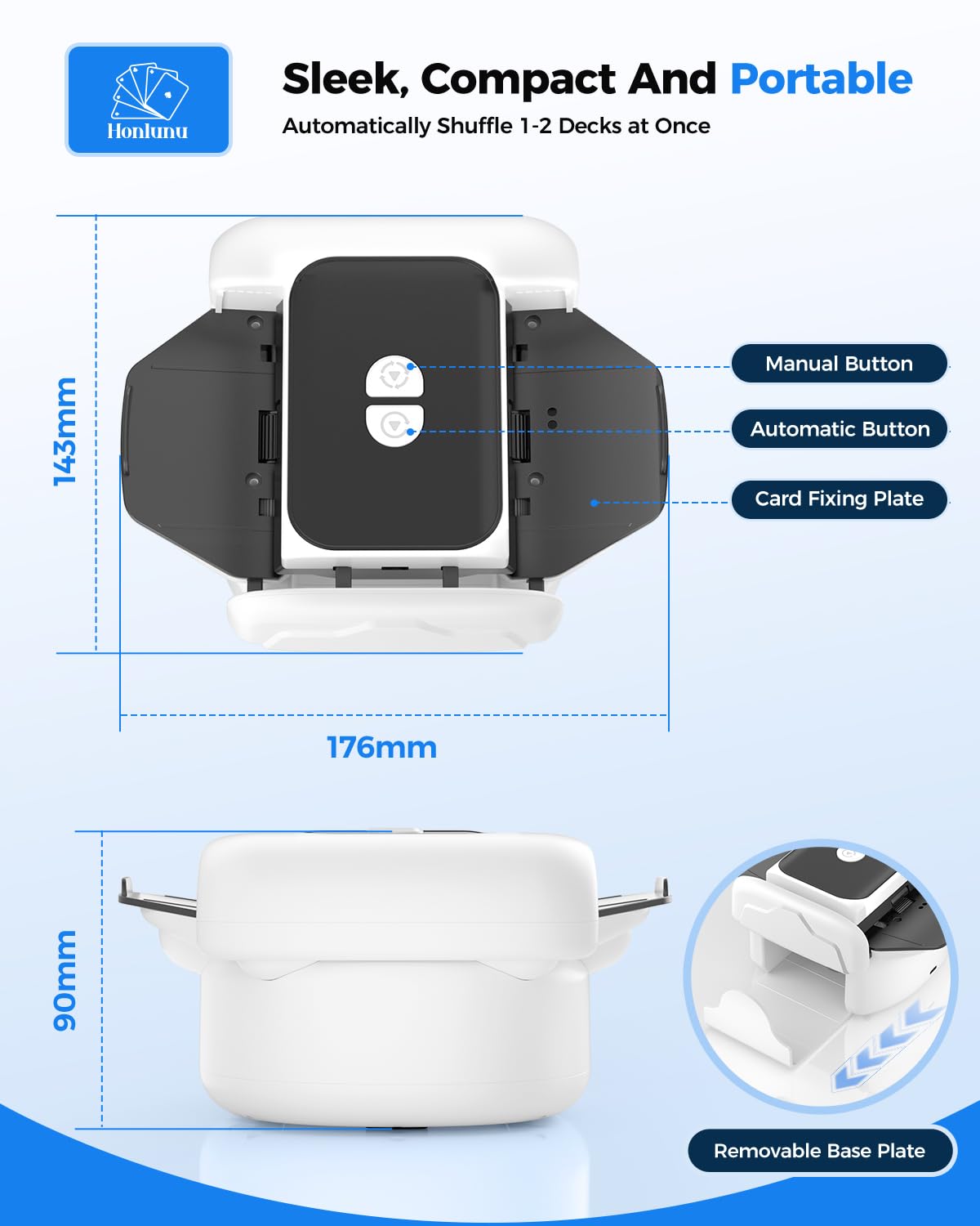 Honlunu compact, portable unit ideal for travel and storage