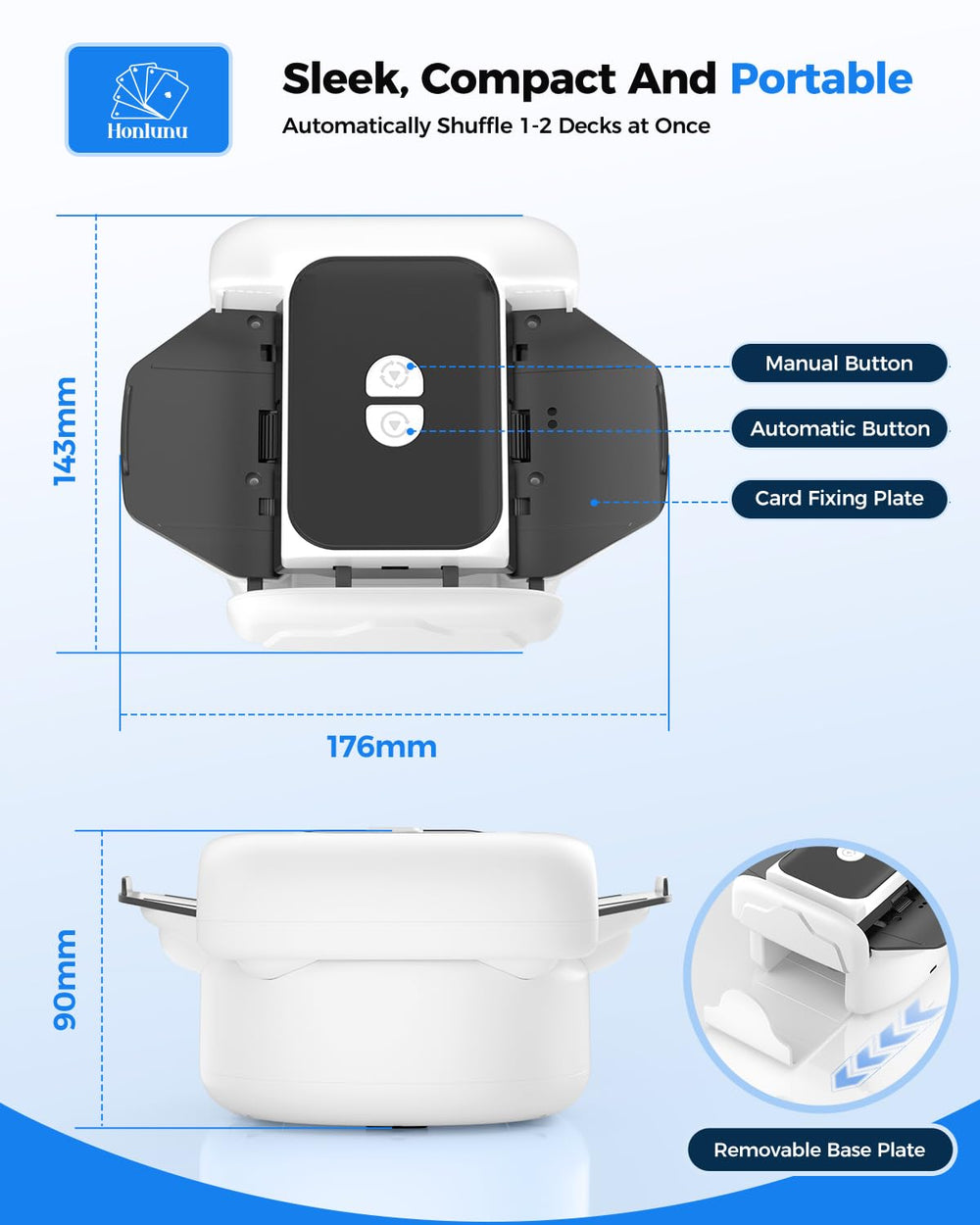 Honlunu compact, portable unit ideal for travel and storage