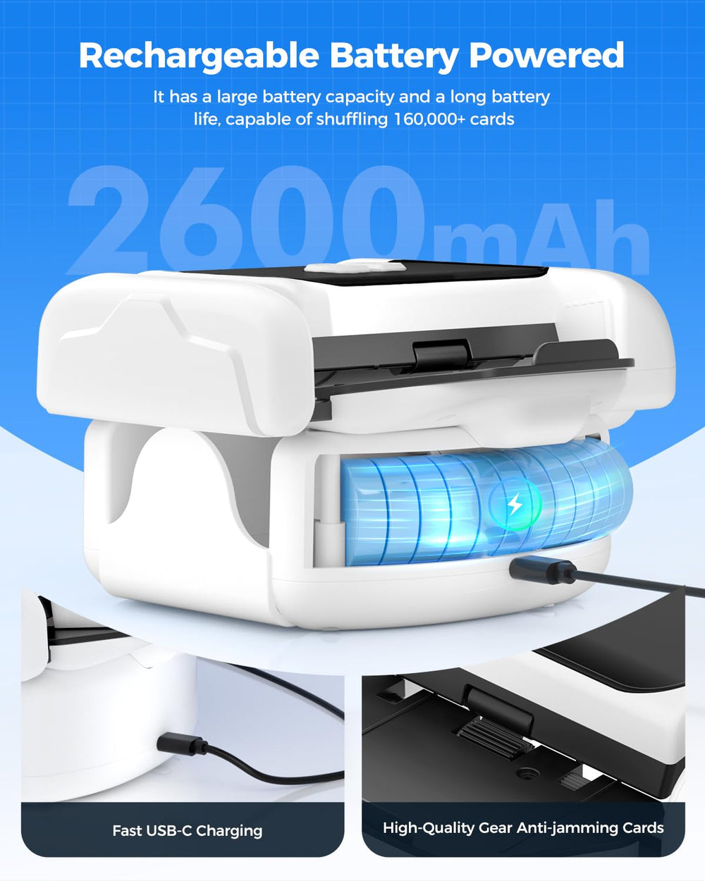 Honlunu slide-out tray gathers all cards for tidy results