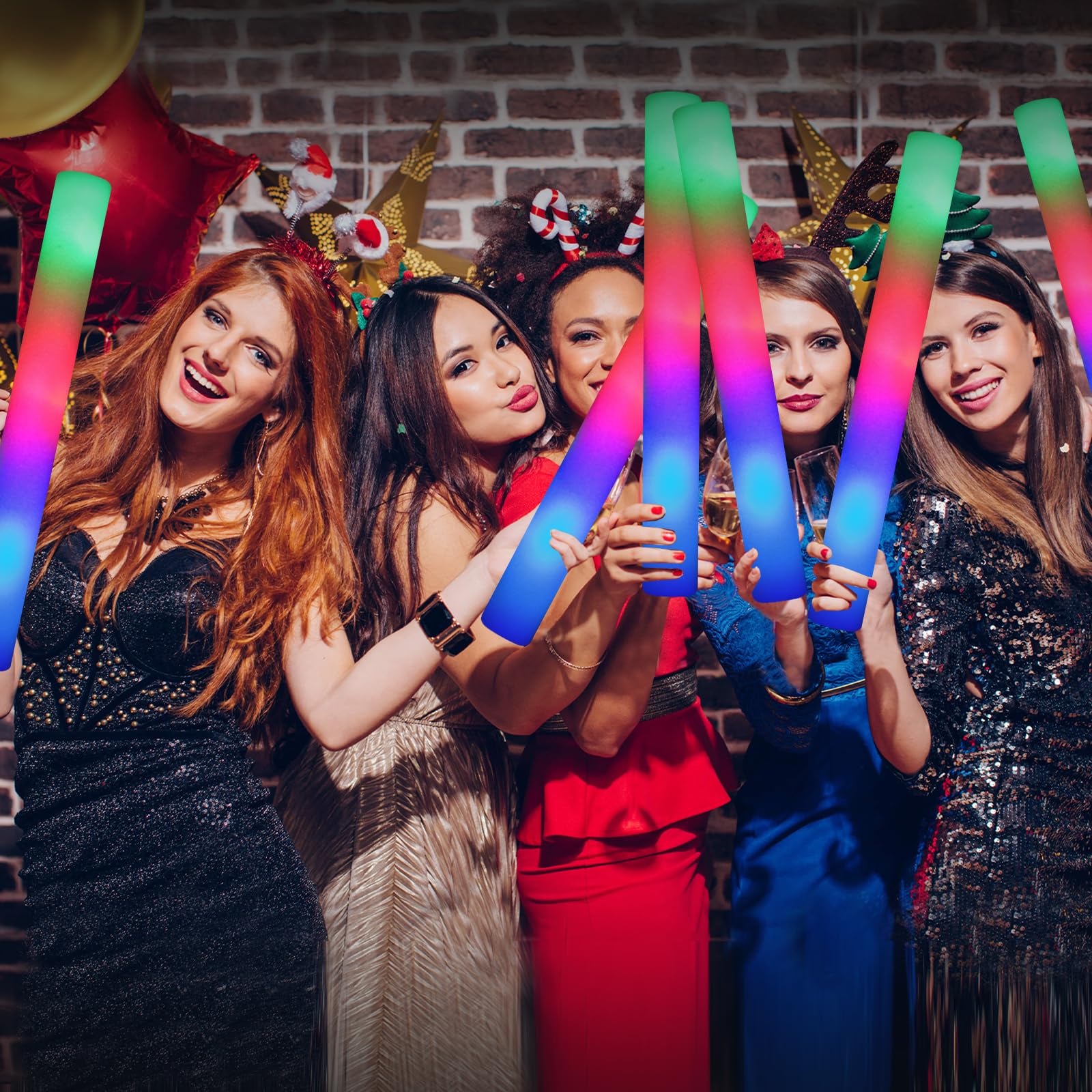 HONLYNE foam glow sticks with three modes for customizable party vibes