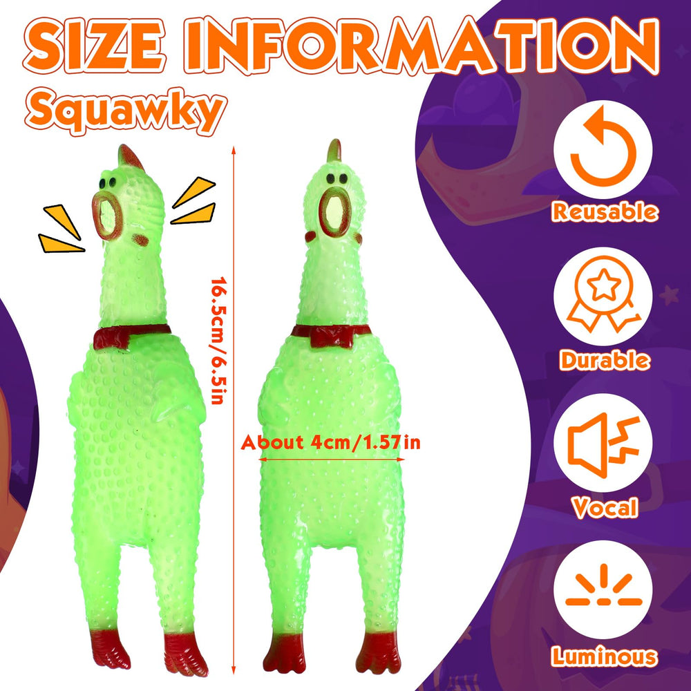 Honoson 6.5 inch rubber chicken is easy to carry and share