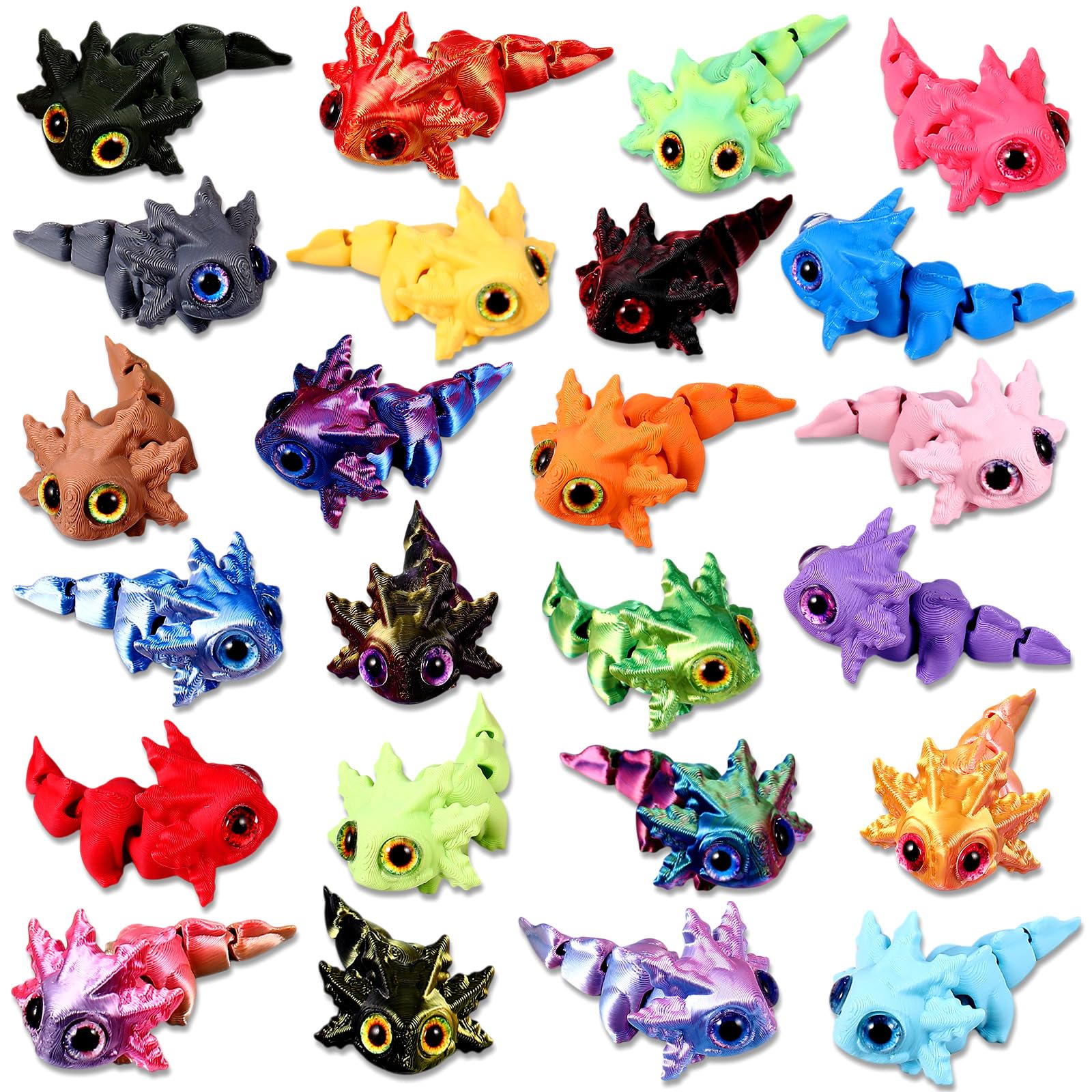 Honoson axolotl figurines palm-size for handheld display and calming focus.