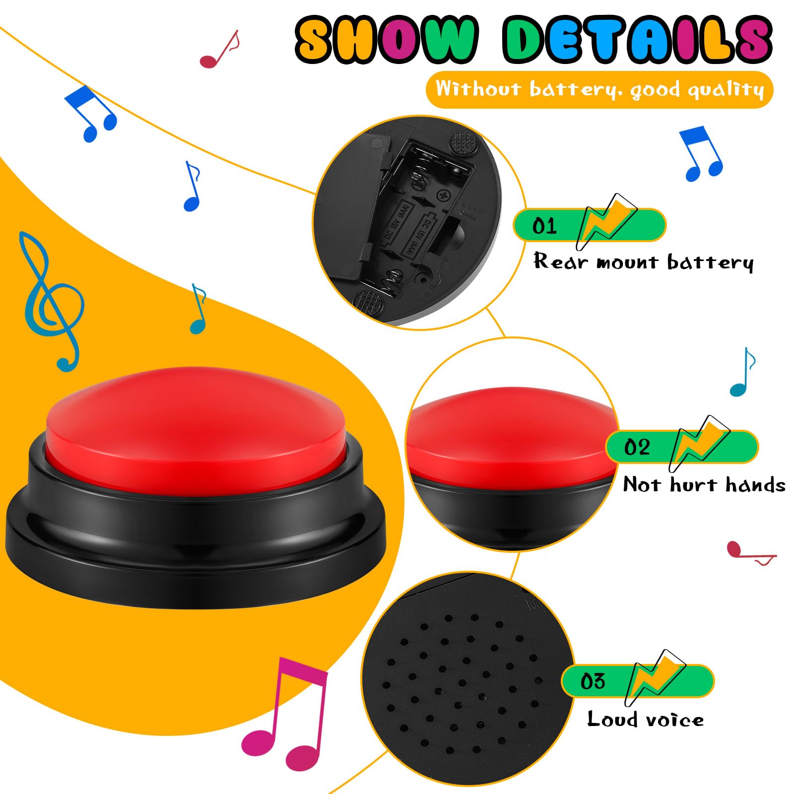 Honoson bright color buzzer set enhances classroom participation.