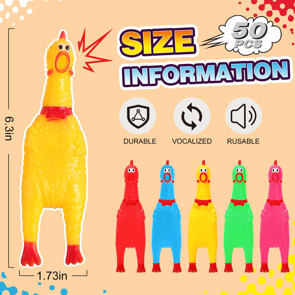 Honoson rubber chicken toy in action with dogs