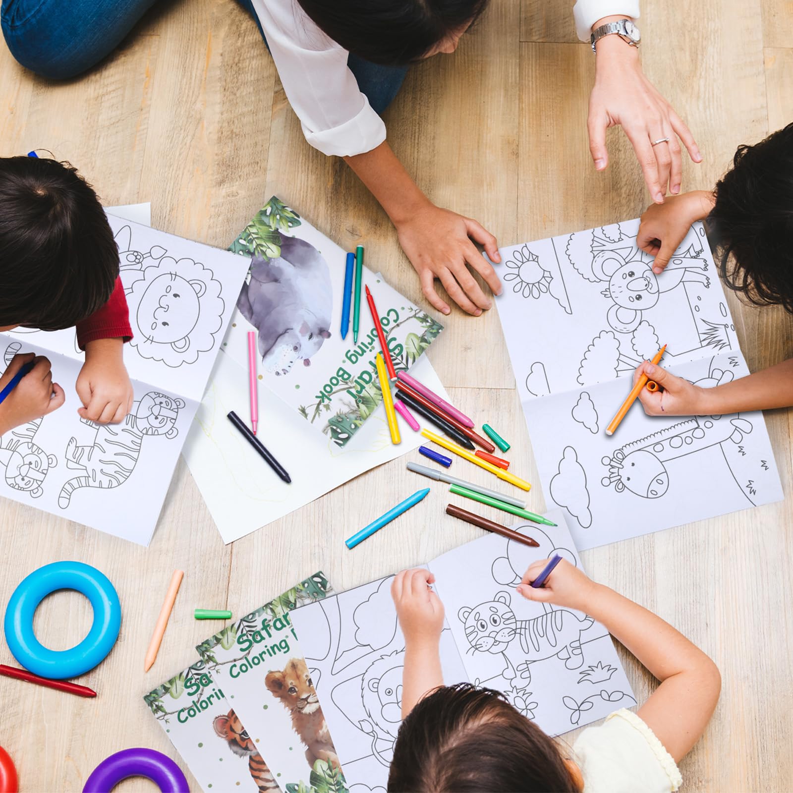 Honoson coloring books jungle safari suit classroom activities and quiet creative time.