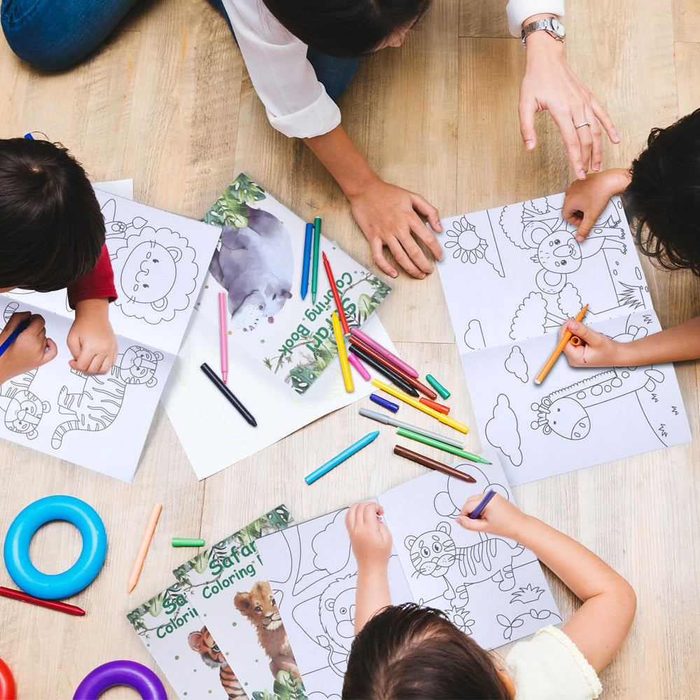 Honoson coloring books jungle safari suit classroom activities and quiet creative time.
