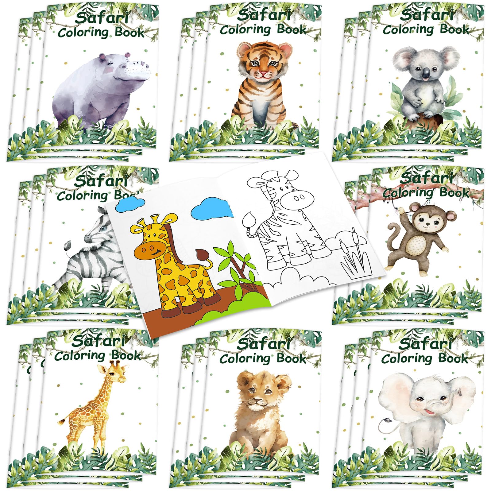 Honoson coloring books jungle animals covers are ideal for party favors.