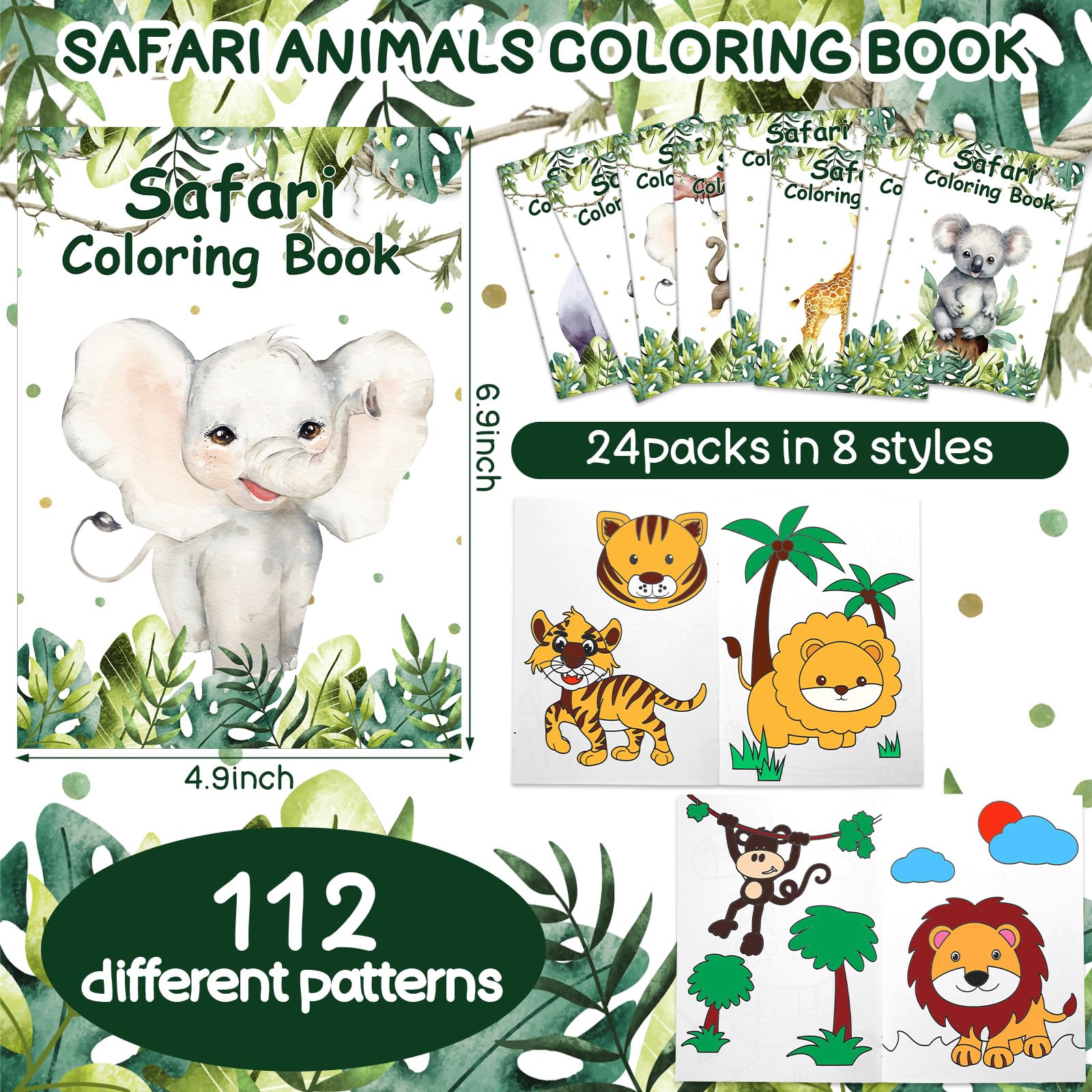 Honoson coloring books mini size inside pages for portable coloring on the go.