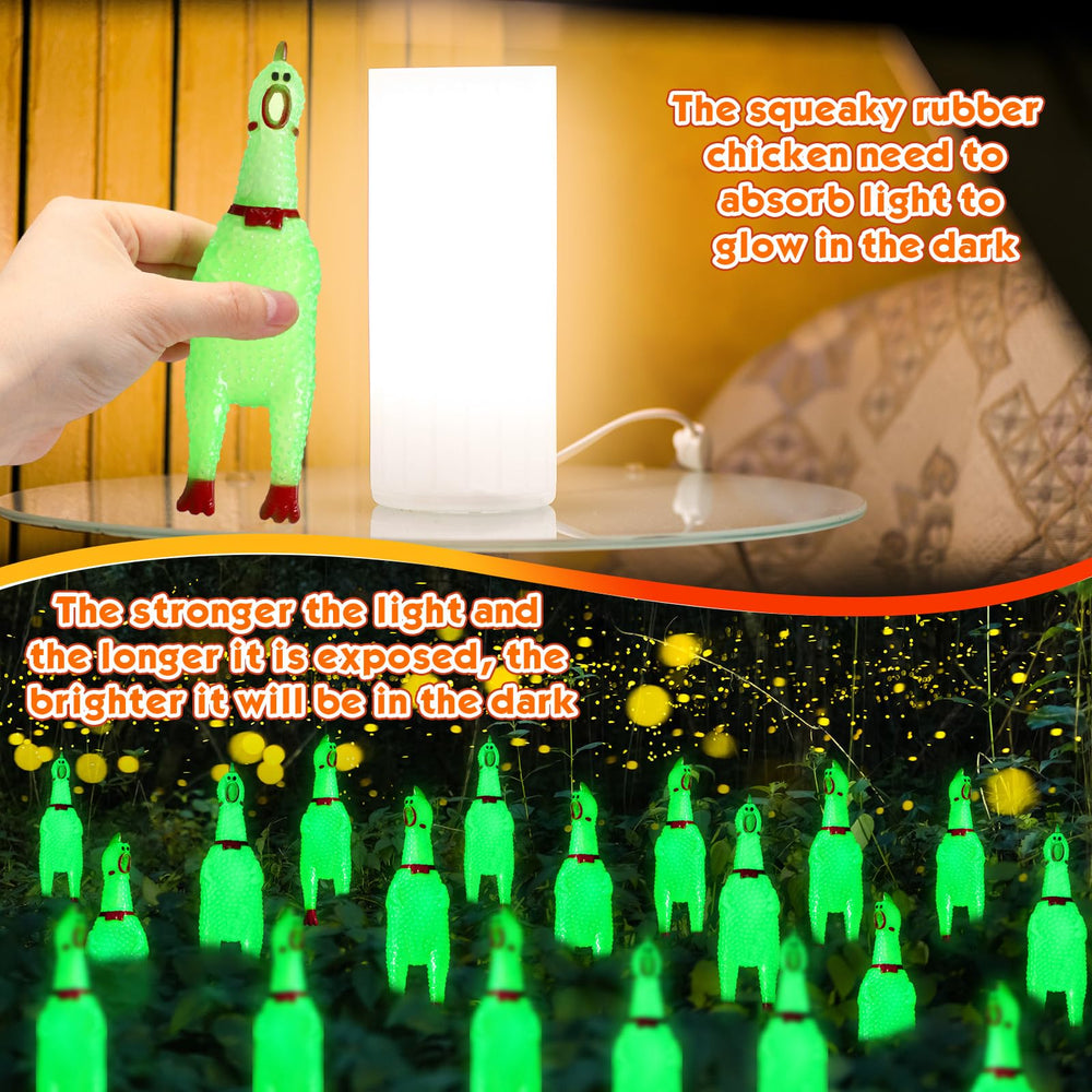 Honoson luminous chicken glows after light exposure for night fun