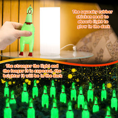 Honoson luminous chicken glows after light exposure for night fun
