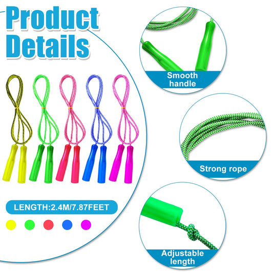 Honoson nylon striped rope 7.87 ft with adjustable length for kids