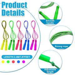 Honoson nylon striped rope 7.87 ft with adjustable length for kids