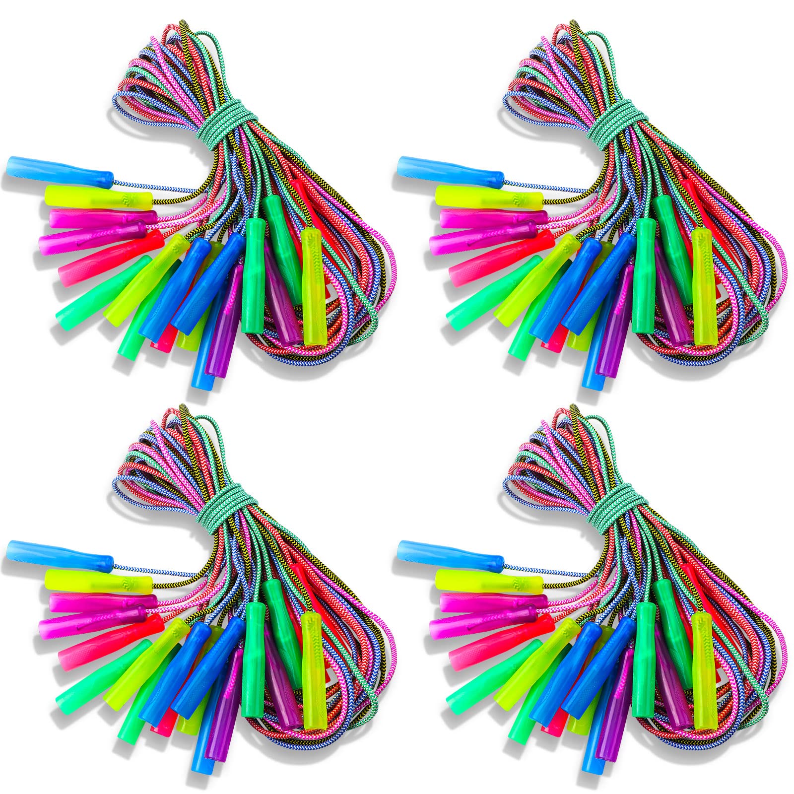 Honoson rainbow jump rope set, 30 pieces, ideal for kids' play and gifts.