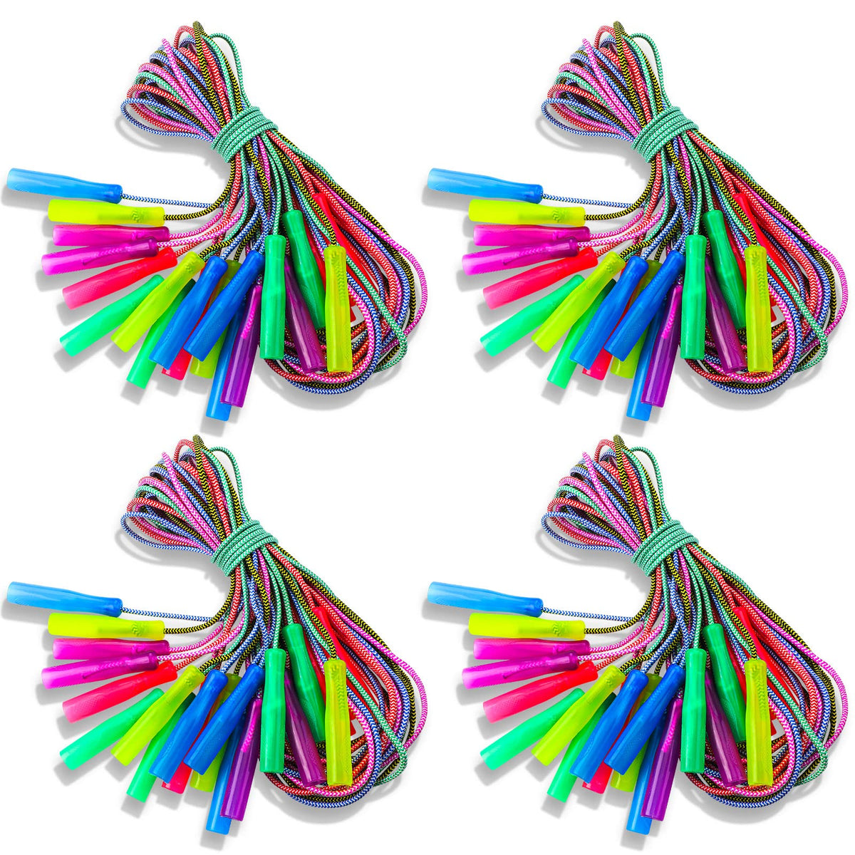 Honoson rainbow jump rope set, 30 pieces, ideal for kids' play and gifts.