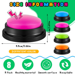 Honoson recordable buzzer front view with loud buttons for team games