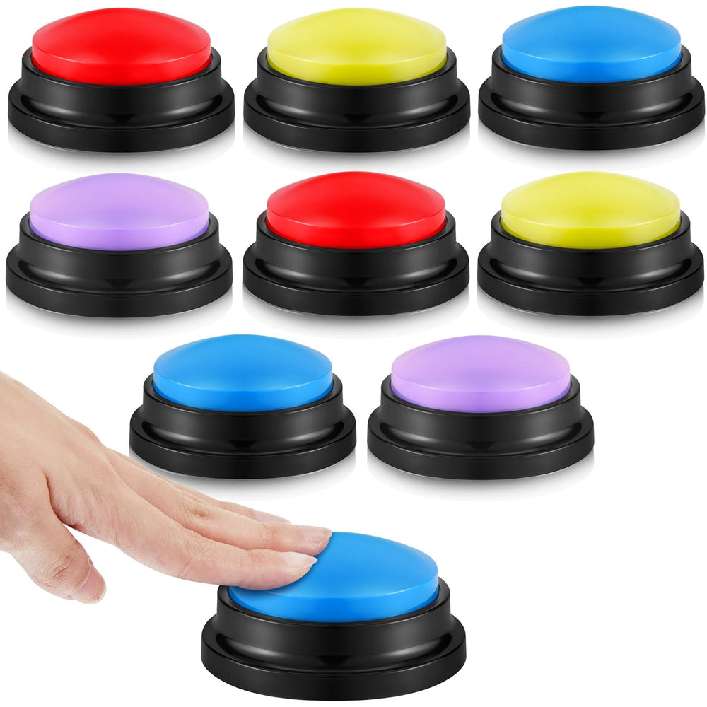 Honoson recordable buzzers 8-pack front view for engaging classroom quizzes