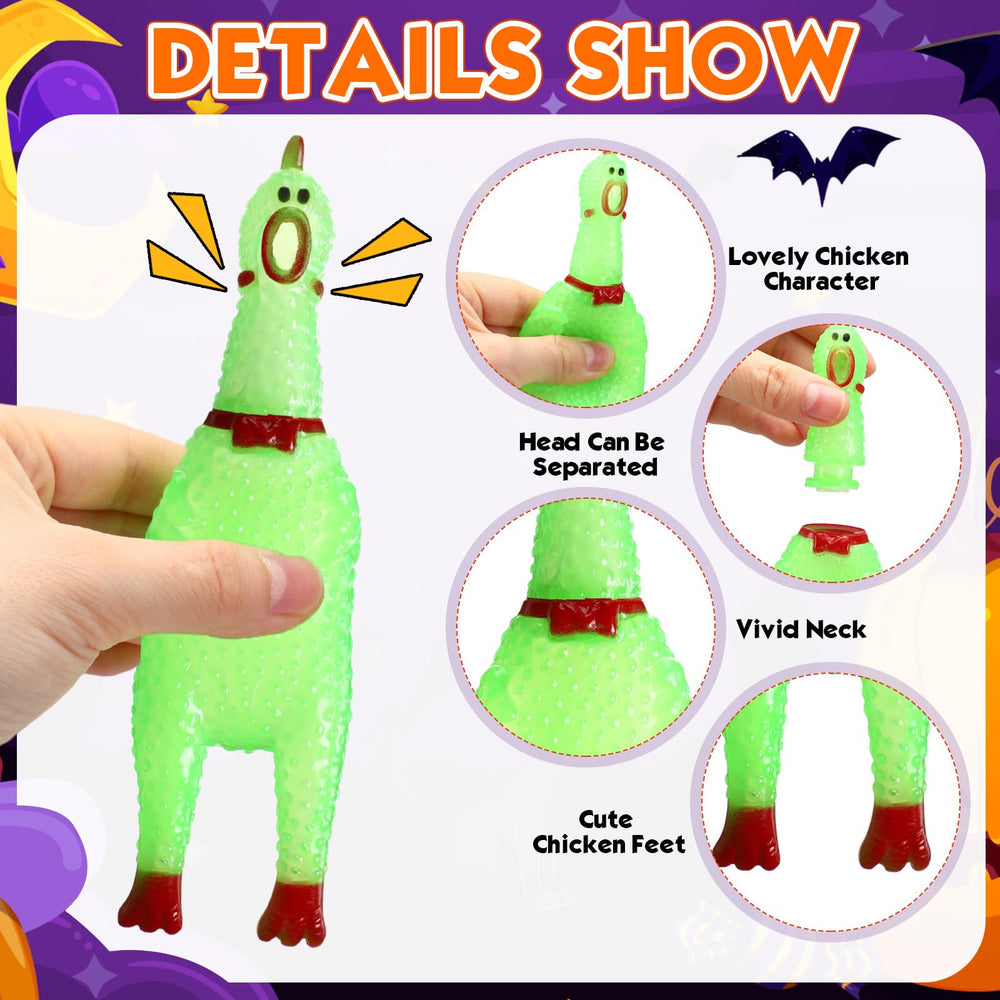 Honoson rubber chicken squeaky toy adds laughs to games