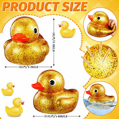 Honoson rubber duck squeaky toy adds playful sound to bath time.