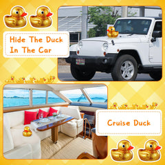 Honoson gold glitter duck serves as birthday party favor.