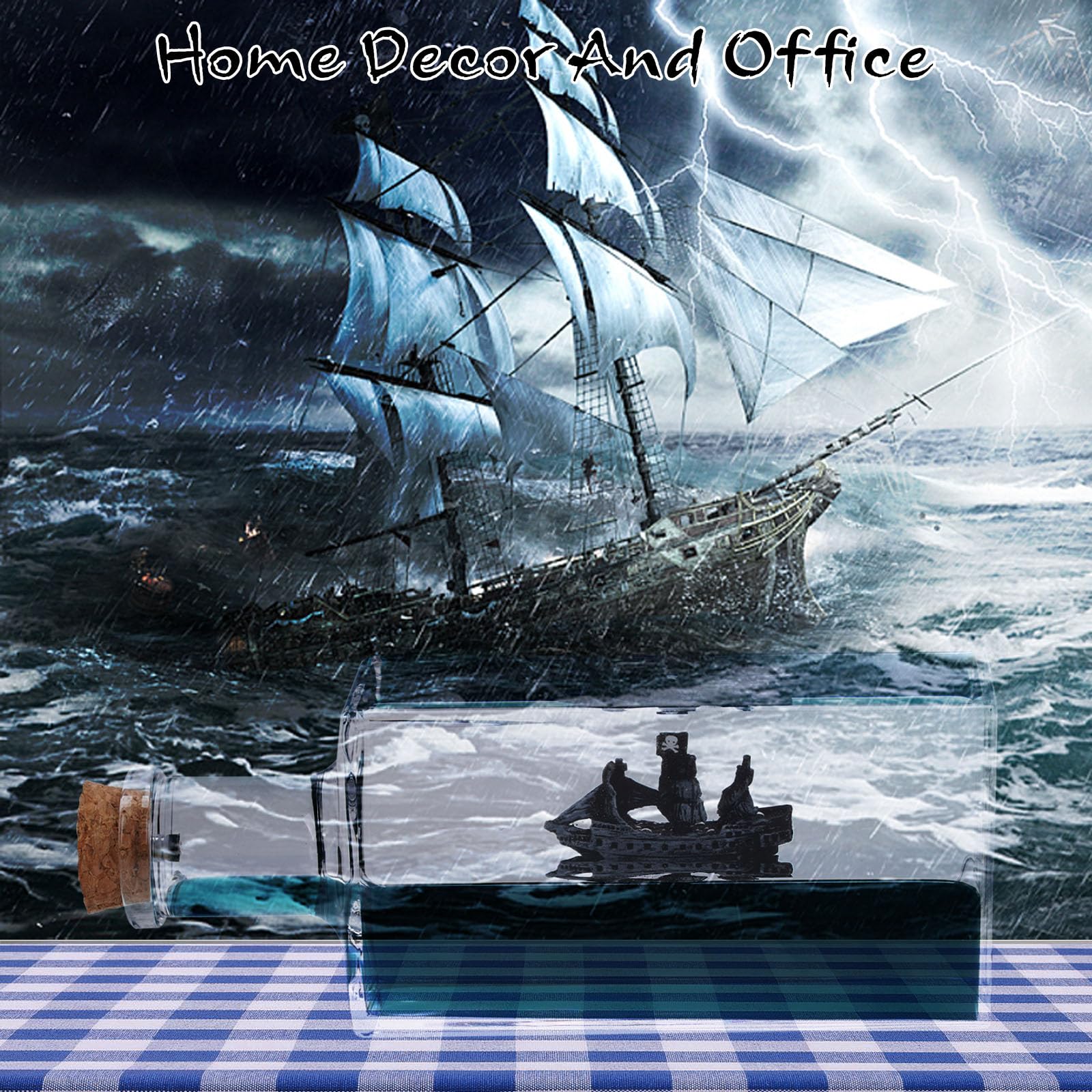 Honsheng pirate ship crystal detail capturing playful motion and resin artistry