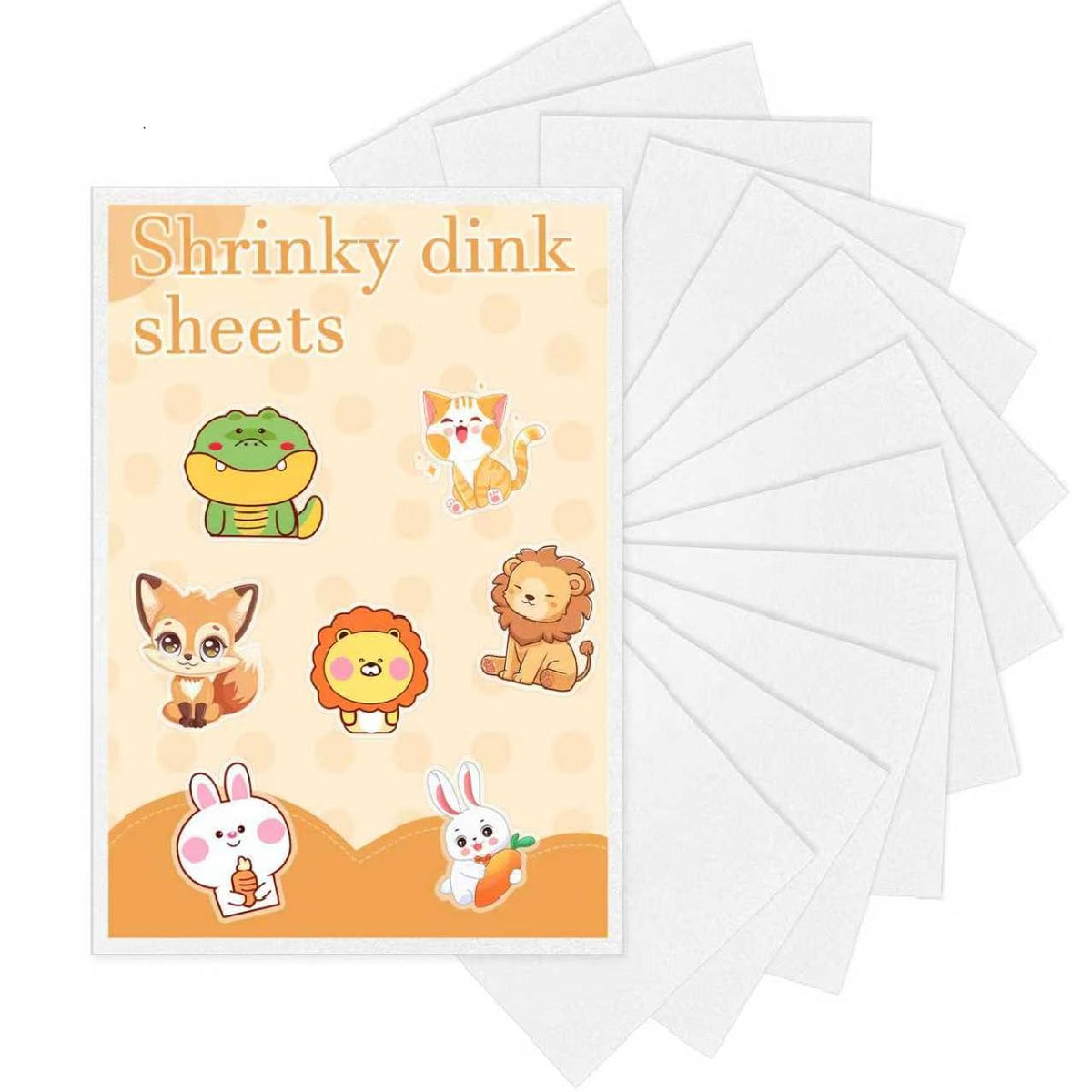 HONSIO shrink dink sheets pack ready for DIY keychains and crafts.