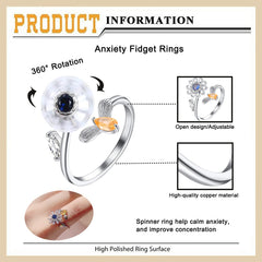 Honsny flower bee beads ring blends style with tactile focus