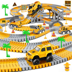 Hony construction race track bridge for imaginative play and engineering practice.