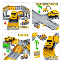 Hony construction trucks and race cars fueling hands-on STEM play.