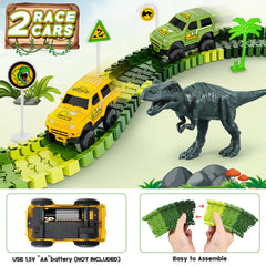 Hony Dinosaur Tracks drawbridge piers and trees add story elements