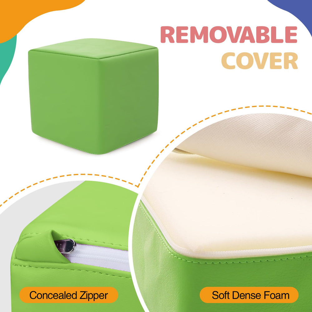 Hoohtoot PU leather-covered blocks are durable and easy to wipe clean